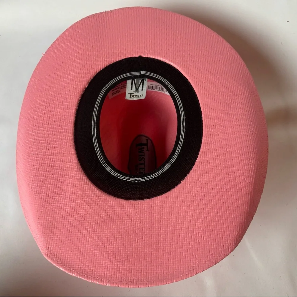 NWT Twister Pink Child Girls Cowboy Cowgirl Paper Straw Western Hat Size Medium